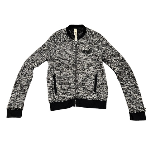 Diesel grey,black,white knit zip up sweater - Picture 1 of 12